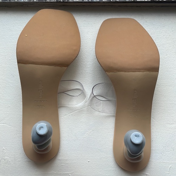 Cult Gaia Meta Clear Sandals Pewter Multi - Size 8.5 (38.5) - Picture 9 of 11